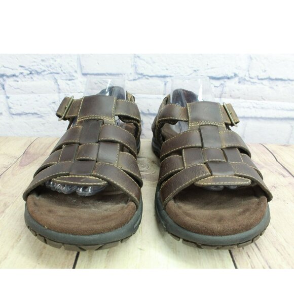 Teva Camden Brown Leather Adjustable Strap Nonslip Fisherman  display picture 1